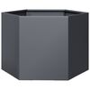 vidaXL Jardini&egrave;re anthracite hexagone 69x60x45 cm acier