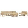 vidaXL Ensemble de canap&eacute;s d'ext&eacute;rieur 6 pc Blanc et Beige