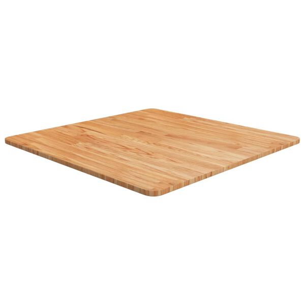 vidaXL Dessus de table carr&eacute; Marron clair70x70x1,5cm Bois ch&ecirc;ne trait&eacute;