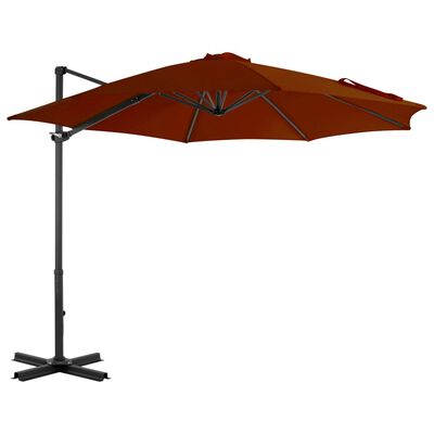 vidaXL Parasol de jardin en porte-à-faux avec mât en aluminium