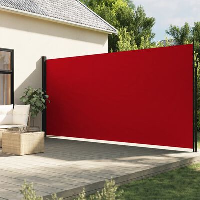 vidaXL Auvent latéral rétractable rouge 200x600 cm