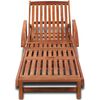vidaXL Chaise longue bois massif d'acacia