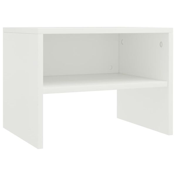 vidaXL Table de chevet Blanc 40x30x30 cm Bois d'ing&eacute;nierie