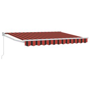 vidaXL Auvent manuel 3,5 x 2 m Rayures orange, noir et jaune