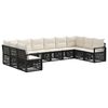 vidaXL Ensemble de canap&eacute; de jardin 10 pc 10 place Noir polyrotin