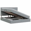 vidaXL Lit avec rangement et matelas Gris clair 140 x 200 cm tissu