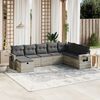 vidaXL Salon de jardin 8 pcs avec coussins gris clair r&eacute;sine tress&eacute;e