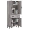 vidaXL Buffet haut Sonoma gris 69,5x34x180 cm Bois d'ing&eacute;nierie