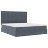 vidaXL Lit avec rangement et matelas Gris fonc&eacute; 180 x 200 cm Velours
