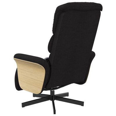 vidaXL Fauteuil inclinable de massage avec repose-pieds noir tissu