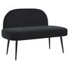 vidaXL Banc rembourr&eacute; avec dossier Noir 110 x 60 x 76 cm Velours
