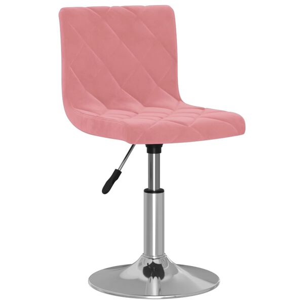 vidaXL Chaise pivotante de salle &agrave; manger Rose Velours