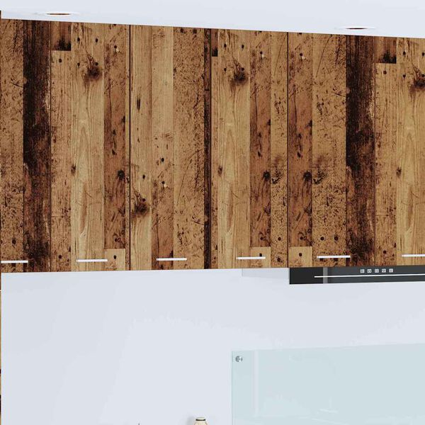 vidaXL Armoire suspendue 2 pcs Bois ancien et Blanc 30 x 31 x 80 cm