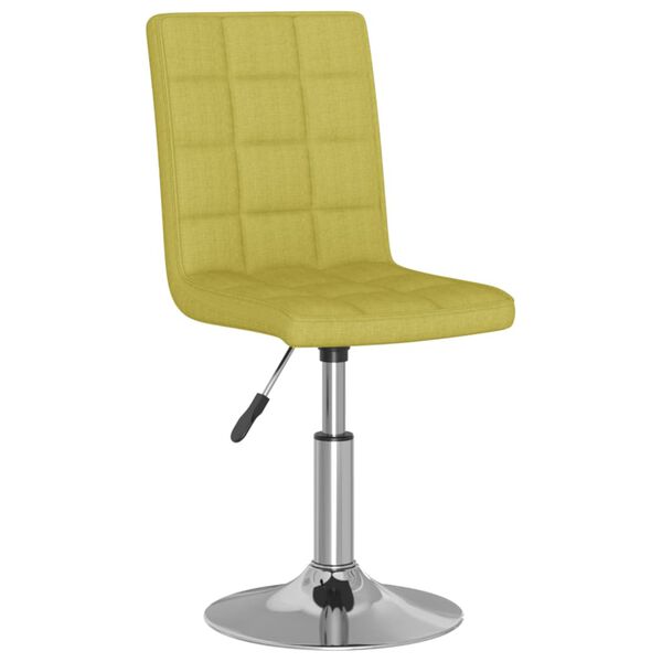 vidaXL Chaise pivotante de salle &agrave; manger Vert Tissu