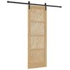 vidaXL Porte coulissante Naturel 73,5 x 211 cm Bois de pin massif