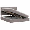 vidaXL Lit avec rangement et matelas Taupe 160 x 200 cm tissu