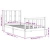 vidaXL Cadre de lit sans matelas blanc 90x190 cm bois de pin massif