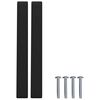 vidaXL Poign&eacute;e de meuble 429 pcs Noir 110 x 12 x 36 mm Fer