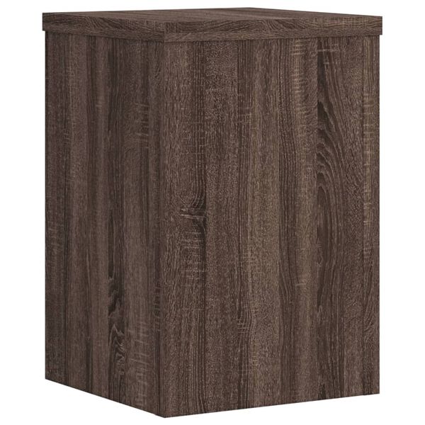 vidaXL Supports pour plantes 2 pcs ch&ecirc;ne marron bois d'ing&eacute;nierie