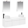 vidaXL Ensemble d'armoire de salle de bain 5 pc Blanc