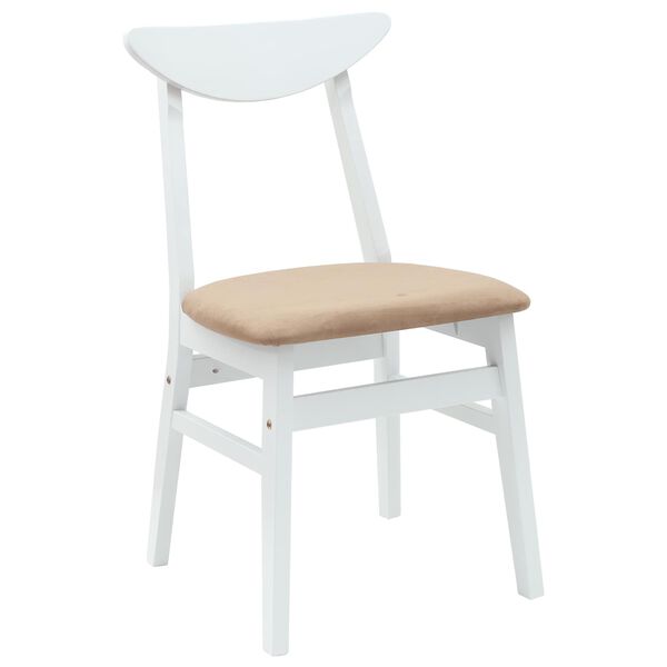 vidaXL Chaises de salle &agrave; manger 2 pcs Blanc 42 x 47.5 x 81 cm