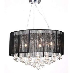 vidaXL Lustre avec 85 cristaux Noir