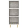 vidaXL Buffet Gris b&eacute;ton 34,5x32,5x90 cm Bois d'ing&eacute;nierie