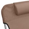 vidaXL Chaises longues pliables lot de 2 marron textil&egrave;ne et acier