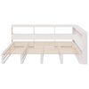 vidaXL Lit biblioth&egrave;que sans matelas blanc 200x200 cm bois pin massif
