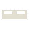 vidaXL Paroi latérale de belvédère avec fenêtres 6x2 m Crème