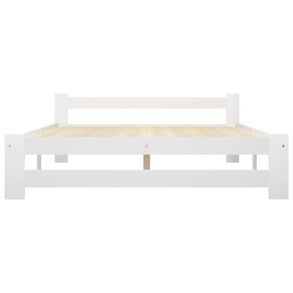 vidaXL Cadre de lit sans matelas blanc bois massif 140x200 cm