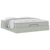 VidaXL Cadre de lit ottoman avec matelas gris clair 160x200 cm velours