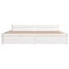 vidaXL Cadre de lit sans matelas blanc bois massif 200x200 cm