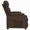 vidaXL Fauteuil inclinable Marron fonc&eacute; Tissu