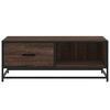 vidaXL Table basse ch&ecirc;ne marron 90x57x35 cm bois d'ing&eacute;nierie et m&eacute;tal