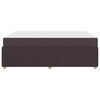 vidaXL Cadre de lit avec matelas Marron fonc&eacute; 140 x 200 cm tissu