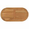 vidaXL Plateau de table 80 x 40 x 2,5 cm ovale Bois de teck massif