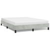 vidaXL Cadre de lit gris clair 152x203 cm velours