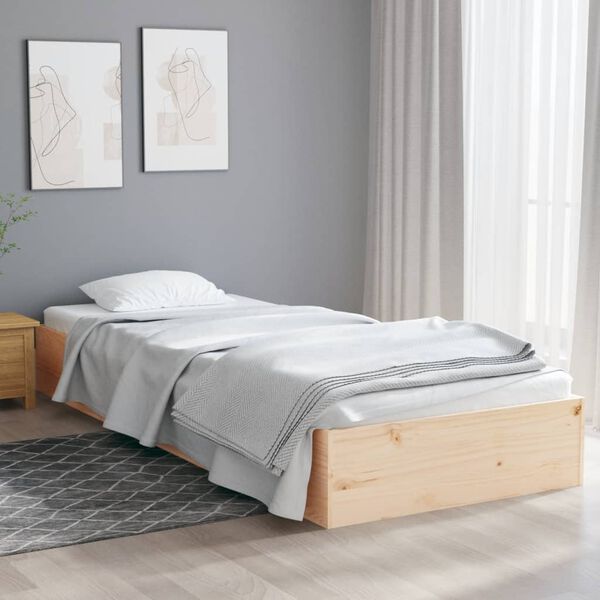 vidaXL Cadre de lit sans matelas bois massif 90x190 cm