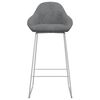 vidaXL Tabouret de bar Gris clair Velours