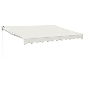 vidaXL Auvent r&eacute;tractable cr&egrave;me 3x2,5 m tissu et aluminium