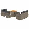 vidaXL Ensemble de canap&eacute; de jardin 8 pc Gris polyrotin