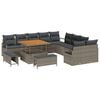 vidaXL Ensemble de canap&eacute; de jardin 13 pc 12-Nombre de places Gris