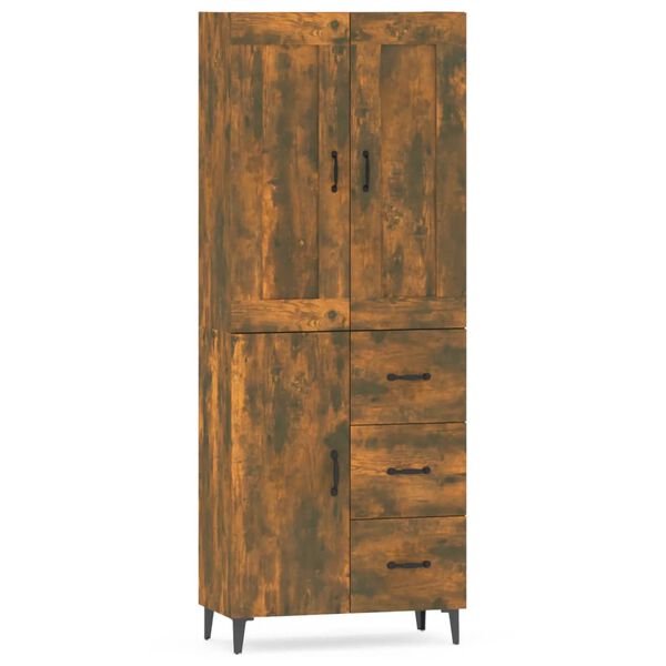 vidaXL Buffet haut Chêne fumé Bois d'ingénierie