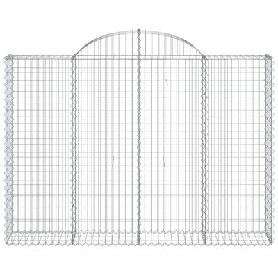 vidaXL Panier de gabions arqué 200x30x140/160 cm Fer galvanisé