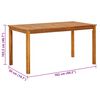 vidaXL Table de jardin 140x80x74 cm Bois d'acacia massif