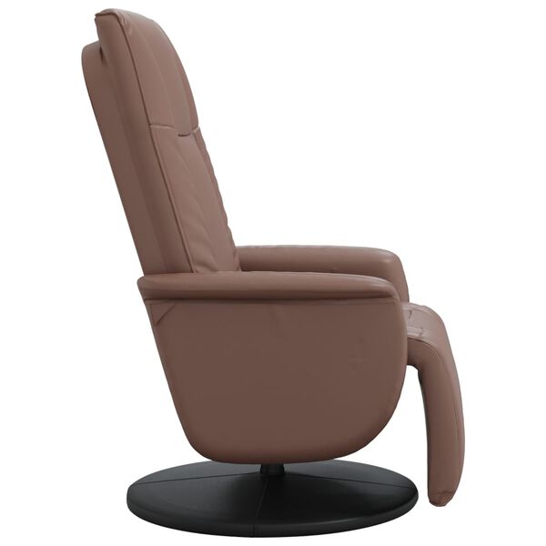 vidaXL Fauteuil inclinable avec repose-pieds marron similicuir