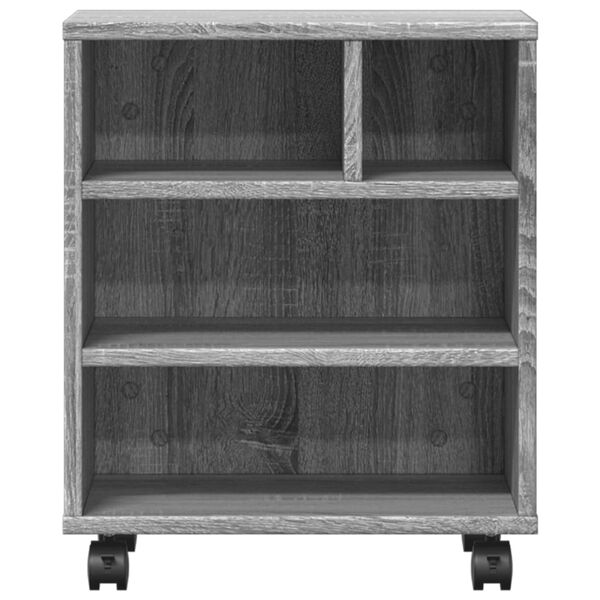 VidaXL Support D'imprimante Roulant Blanc - Table De Bureau Avec Rangement 41x32x48 Cm - 4 Roulettes