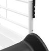 vidaXL Lit mezzanine pour enfants Blanc et Noir 99,5 x 190 cm M&eacute;tал