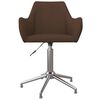 vidaXL Chaises pivotantes &agrave; manger lot de 4 marron tissu